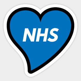 NHS Blue heart Flag Sticker